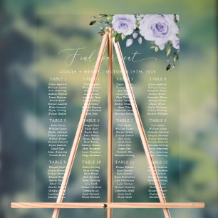 Purple Flowers, Lilac Flowers, Boho, Seating Chart