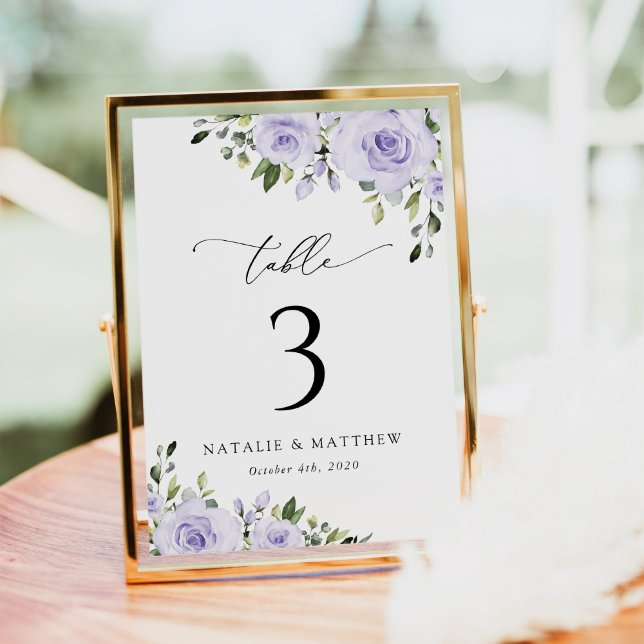 Purple Flowers, Lilac Flowers, Boho, Table Numbers (Creator Uploaded)