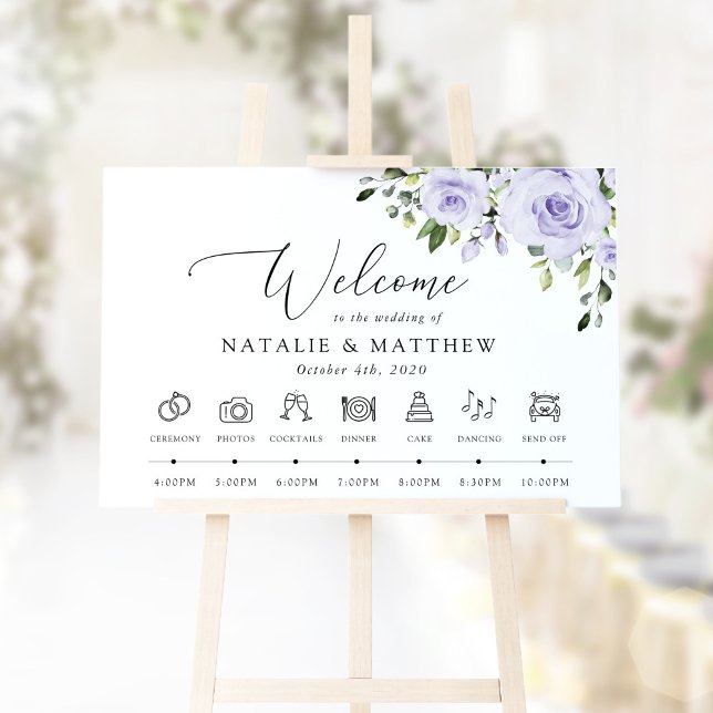 Purple Flowers, Lilac Flowers, Wedding Timeline Poster (Creator Uploaded)