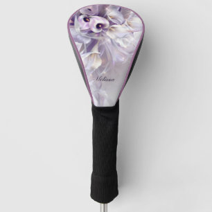 Purple Flowers Luxury Golf Head Cover