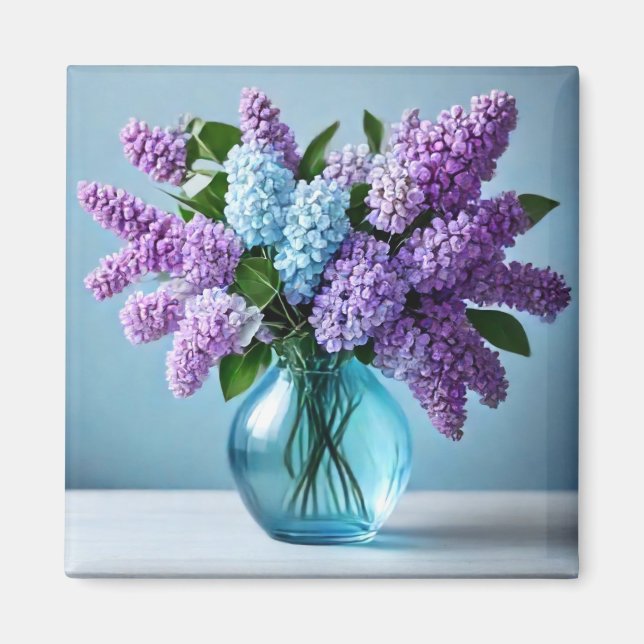 Purple Flowers Magnet (Front)