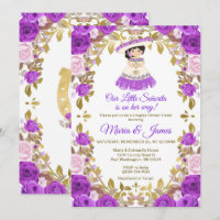 Purple Flowers Mexican Fiesta Couples shower