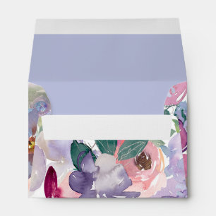 Purple Flowers Minimalistic Envelope