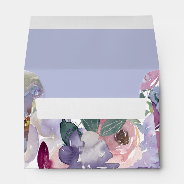 Purple | Flowers | Minimalistic Envelope (Back (Bottom))