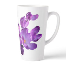 Purple flowers monogram J personalise customisable