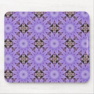 Purple Flowers Mouse Pad