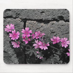 Purple flowers mouse pad