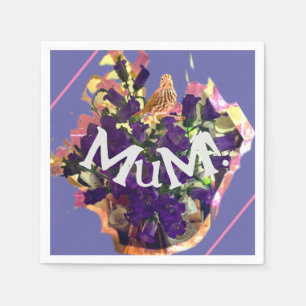 Purple Flowers Napkin