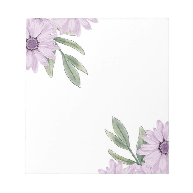 Purple Flowers Notepad (Front)