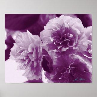 Purple Flowers on a Table Photographic Print