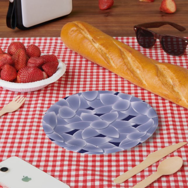 Purple flowers paper plate (Picnic)