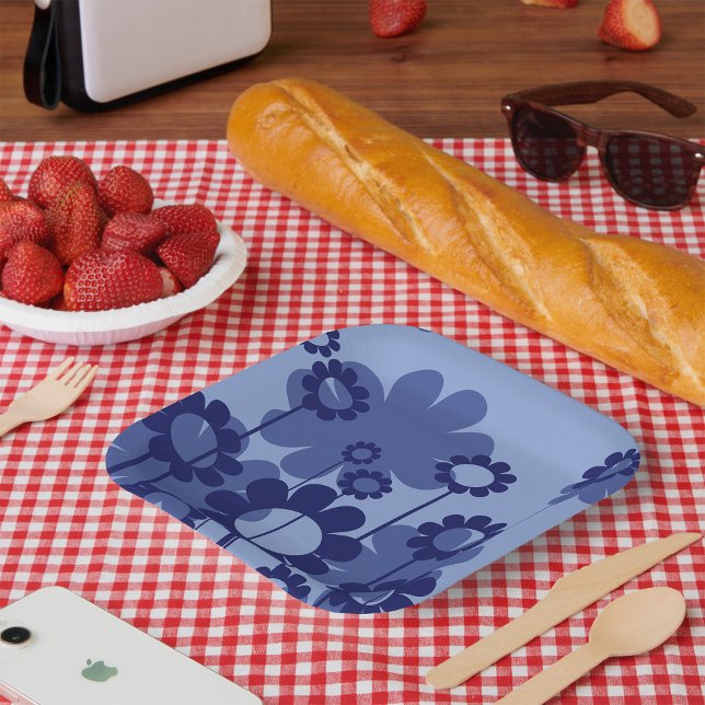 Purple Flowers Paper Plate (Creator Uploaded)