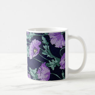 Purple Flowers Pattern Coffee Mug