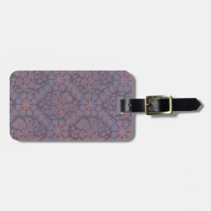 Purple Flowers Pattern Luggage Tag