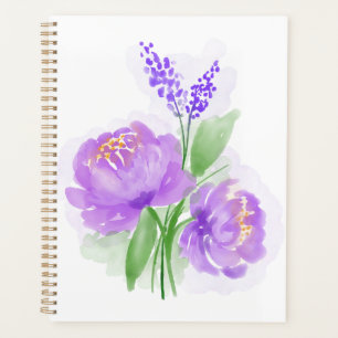 Purple Flowers Planner