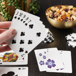 Purple Flowers Playing Cards