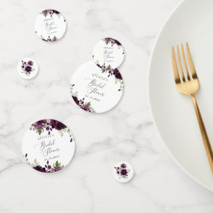 Purple Flowers, Plum Flowers, Boho, Bridal Shower Confetti
