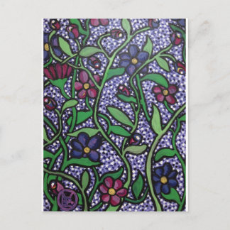 Purple Flowers Postcard