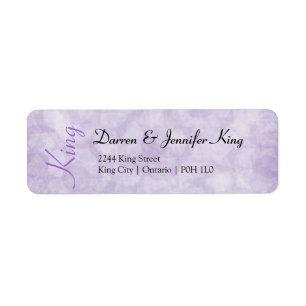 Purple Flowers Return Address Label - Customise