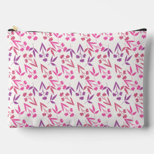 Purple Flowers Seamless Pattern – Elegant Floral D Accessory Pouch