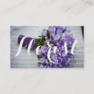 Purple Flowers Shop Florist Business Card