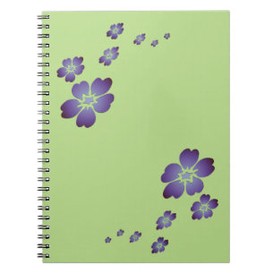 Purple Flowers Spiral Notebook