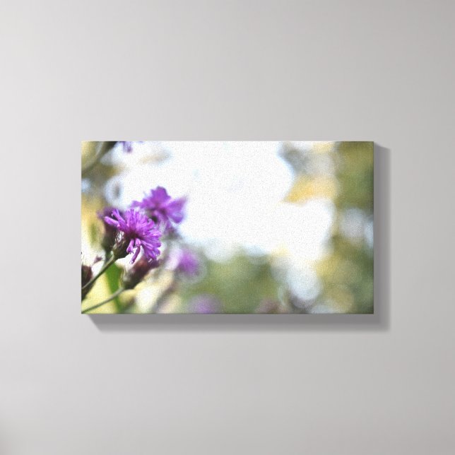 Purple Flowers Summer Nature Photography Floral Canvas Print (Front)