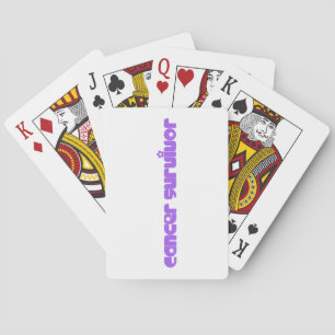 Purple Flowers Survivor Playing Cards