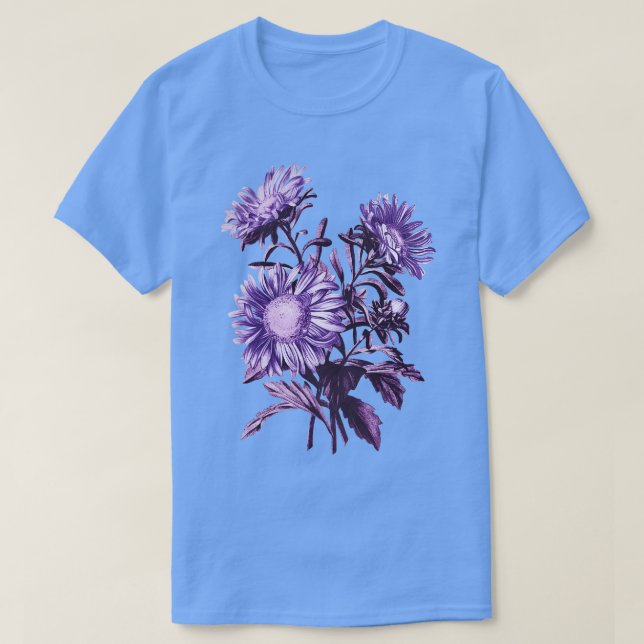 Purple Flowers T-Shirt (Design Front)