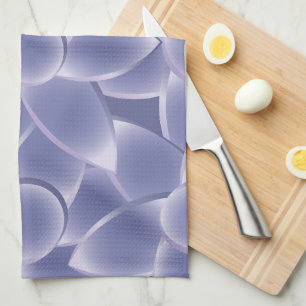 Purple flowers tea towel