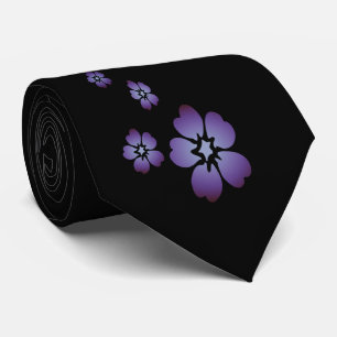 Purple Flowers Tie