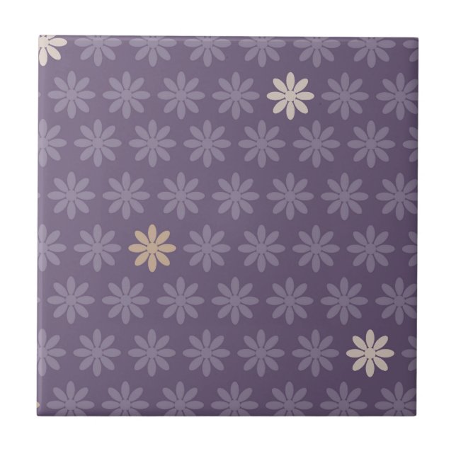 Purple Flowers Tile (Front)