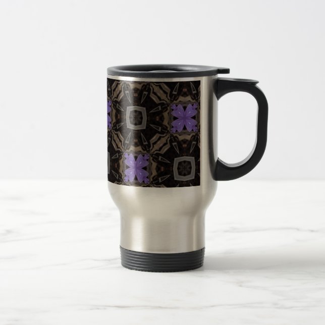 Purple Flowers Travel Mug (Right)