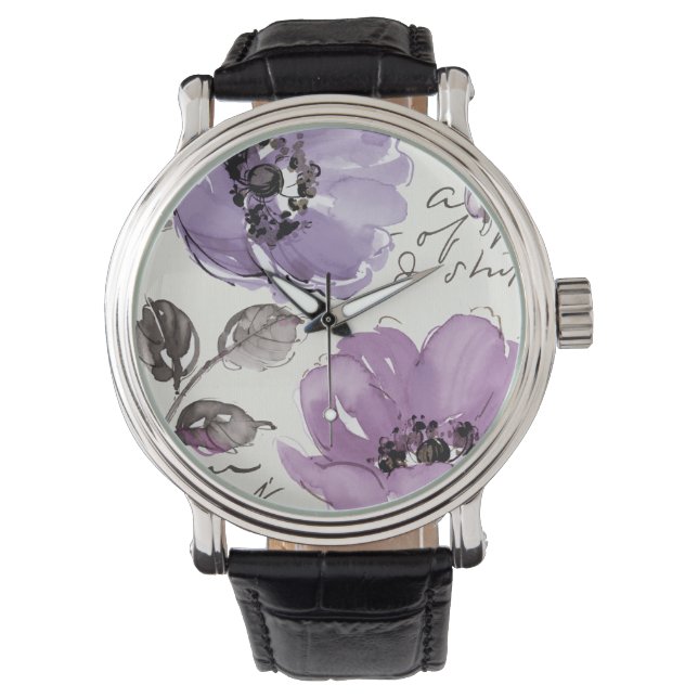 Purple Flowers Watch (Front)