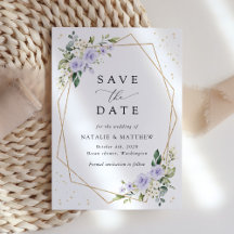 Purple Flowers, White Flowers, Greenery, Wedding