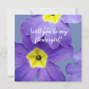 Purple Flowers   Will you be my flowergirl card
