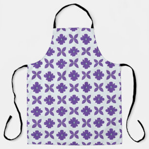 Purple Flowers with Light Background Apron