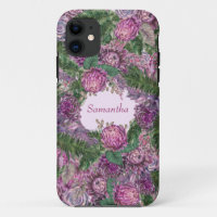 Purple Flowers with Name
