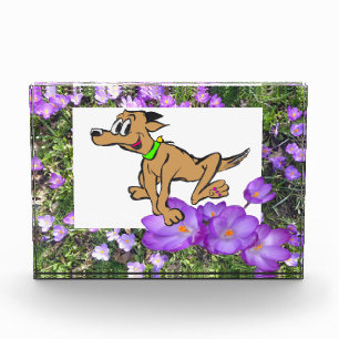Purple Flowers with Purple Crocuses Photo Block