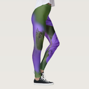 Purple Flowers   Zazzle_Growshop. Leggings