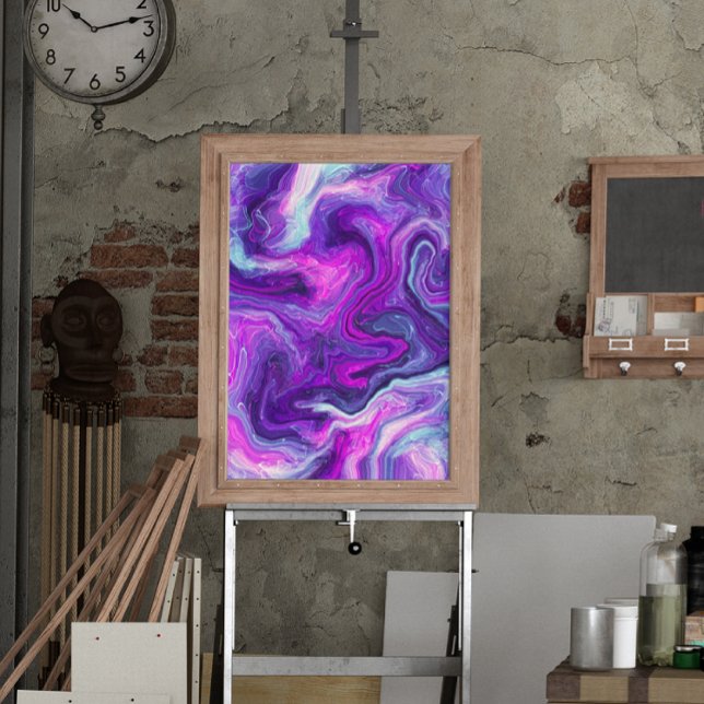 Purple Fluid Art Poster (Creator Uploaded)