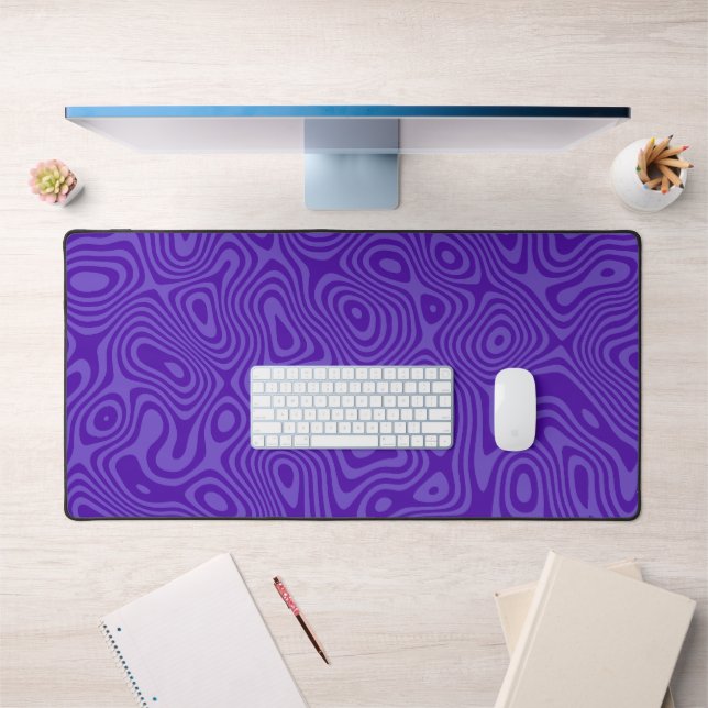 Purple Fluidic Minimalist Desk Mat (Office 1)