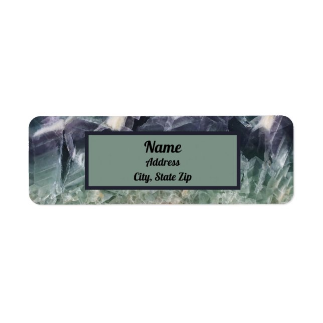 Purple Fluorite Crystal Elegant Gemstone (Front)