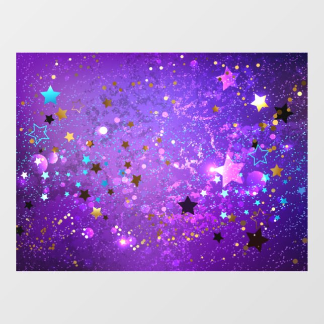 Purple foil background with Stars (Sheet)