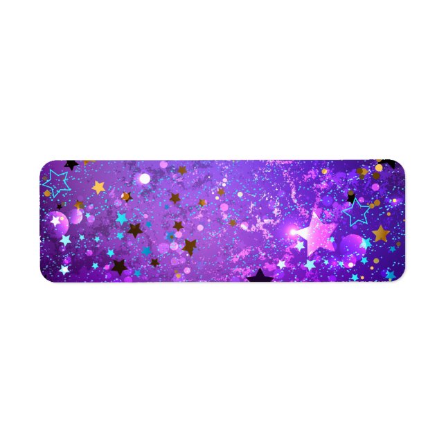 Purple foil background with Stars (Front)