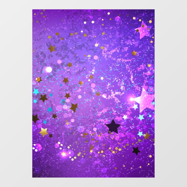 Purple foil background with Stars (Sheet)