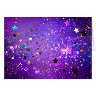 Purple foil background with Stars
