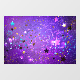 Purple foil background with Stars