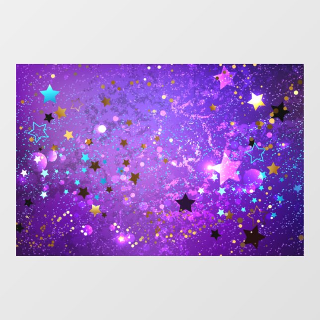 Purple foil background with Stars (Sheet)