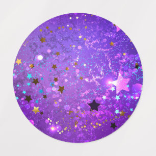Purple foil background with Stars